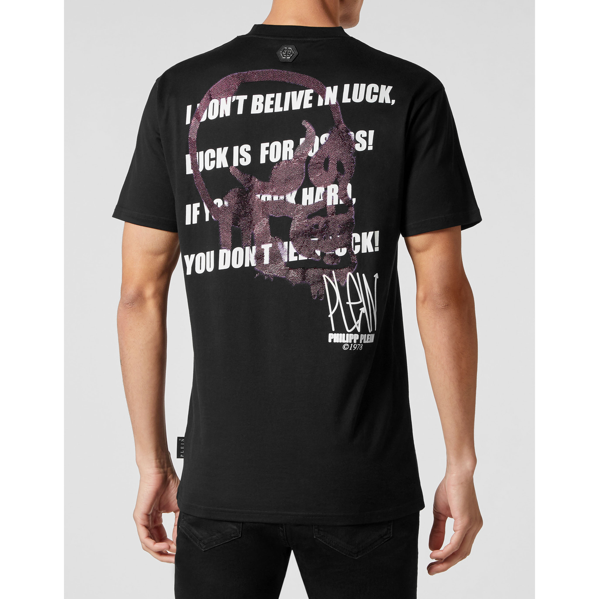 PHILIPP PLEIN Camiseta de cuello redondo y manga corta