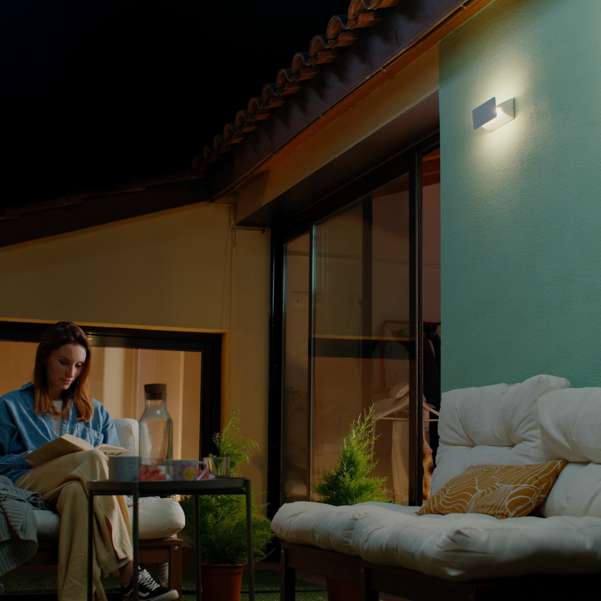 Forlight Shape - Aplique LED Exterior Modulable y Orientable para Jardín y Terraza. Aplique de Pared con LED 4.5W Blanco Cálido