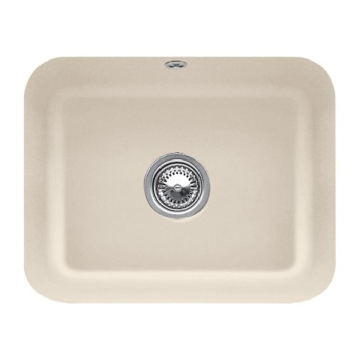 Evier 1 bac Cisterna 60C Almond CeramicPlus avec vidage manuel