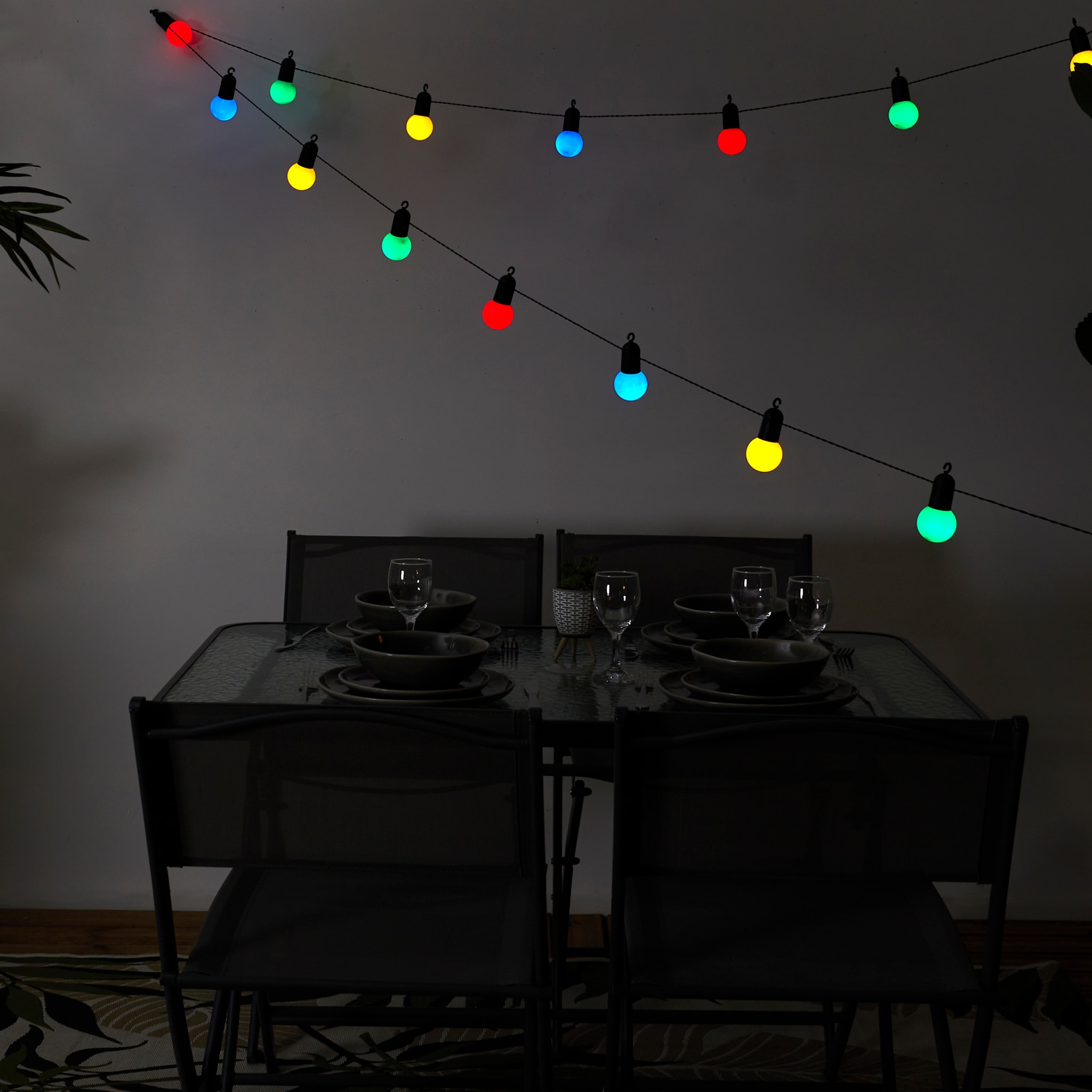 Guirlande Solaire Ampoules 4 Couleurs 20 Leds M6