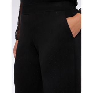 Fiorella Rubino - Pantalones Wide Leg con puntos de luz - Negro