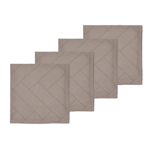 Set de 4 serviettes en tissu Tiles Damas