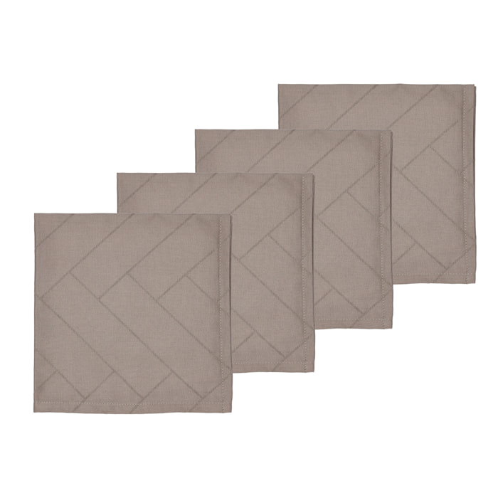 Set de 4 serviettes en tissu Tiles Damas