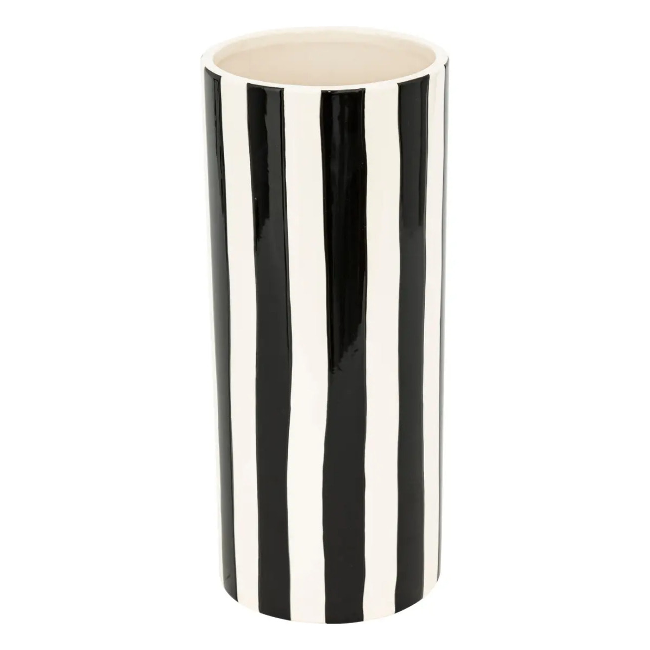 Vase céramique Edric noir & blanc H30cm