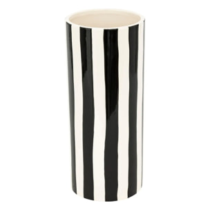 Vase céramique Edric noir & blanc H30cm