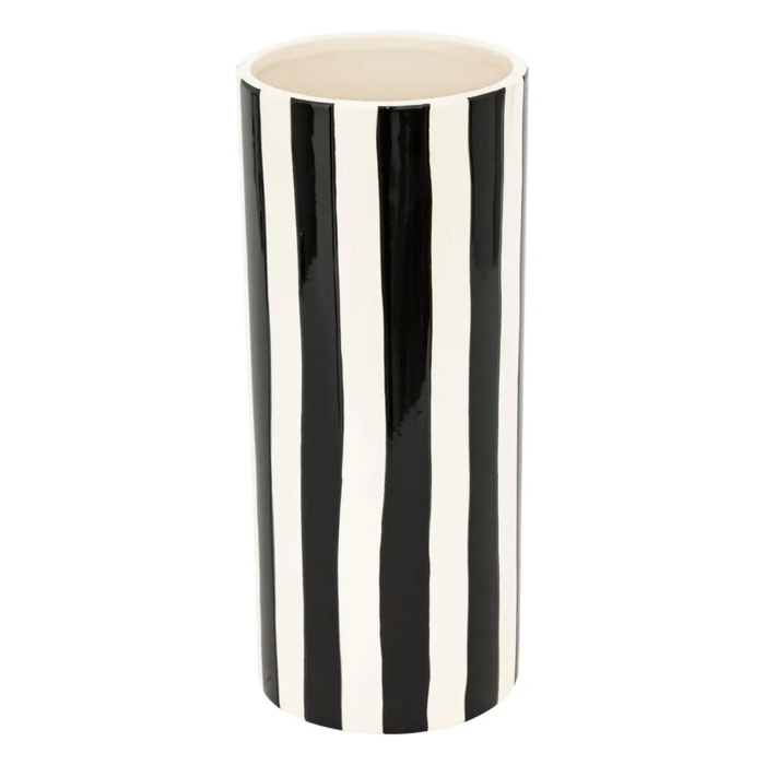Vase céramique Edric noir & blanc H30cm