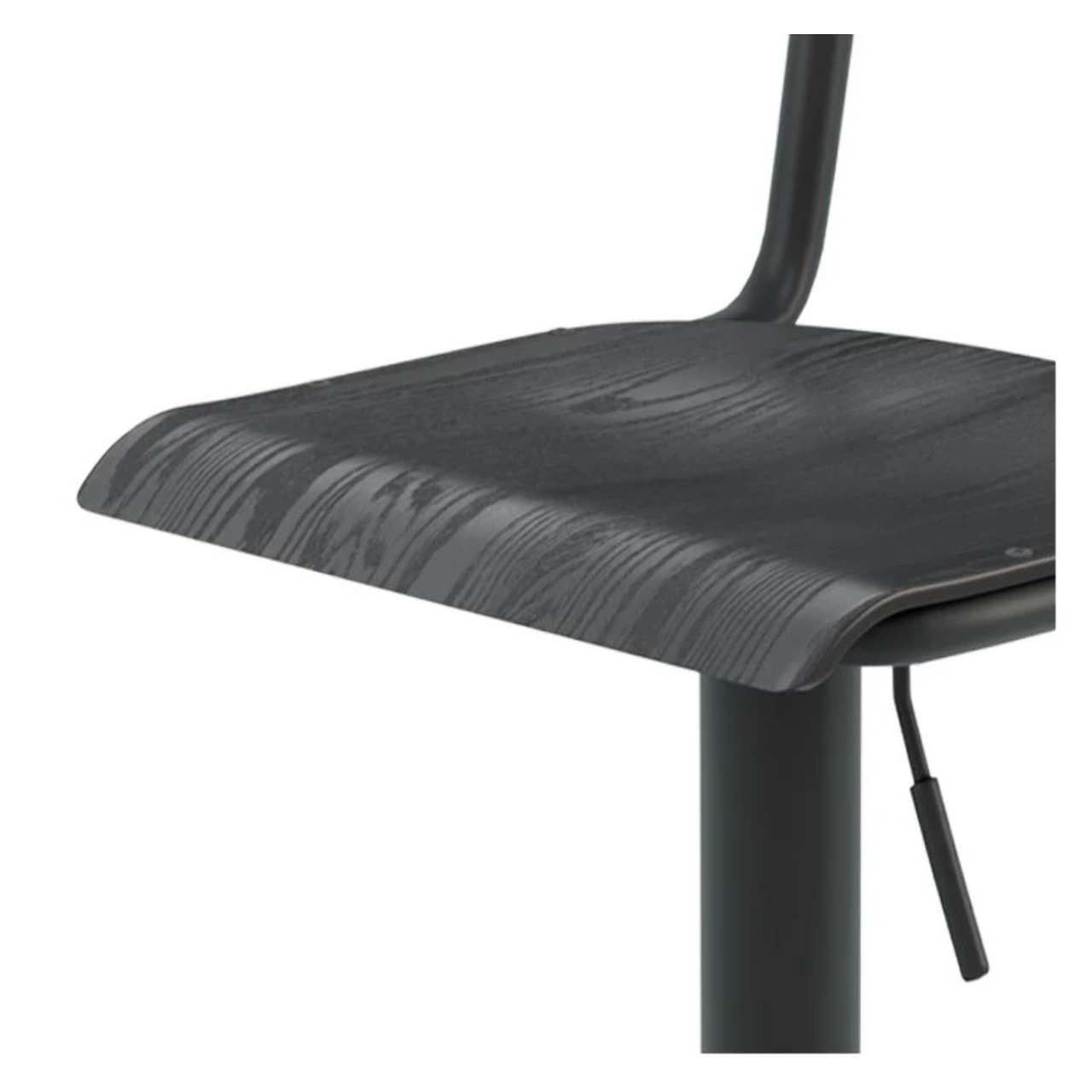 Lot de 2 chaises de bar réglables 60/80 cm en bois noir - Clem