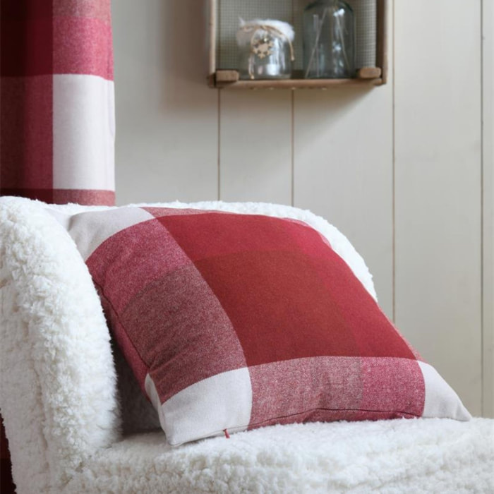 Coussin canapé  - Effet laine - Rouge