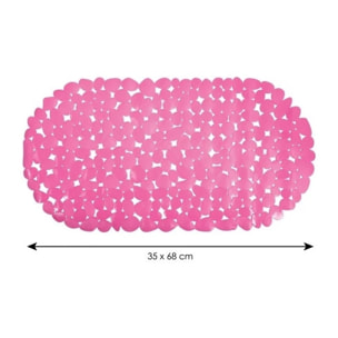 Tapis Fond de baignoire PVC GALETS Rose Fuschia MSV