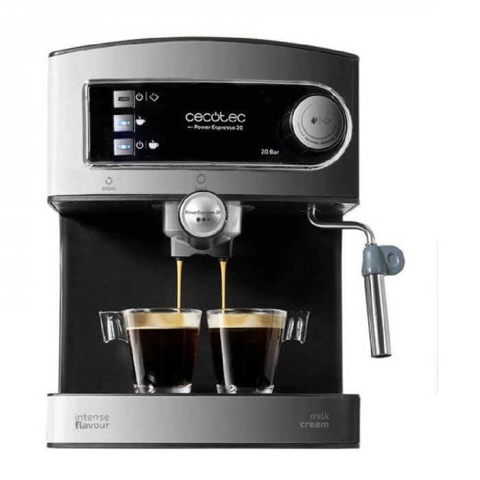 Cafetera Express Manual Power Espresso 20. 850 W, Presión 20 Bares, Depósito de