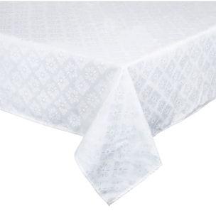 Nappe 140x180 cm Excelsa – Jacquard, Coton Blanc