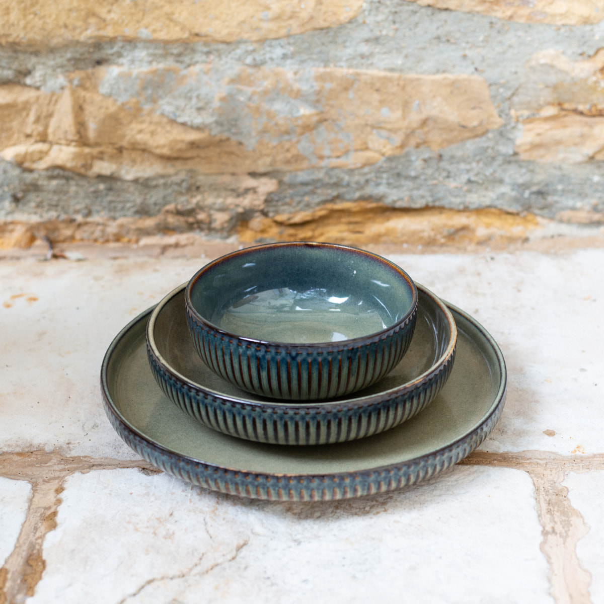 Lot de 6 assiettes creuses, TERRALHA