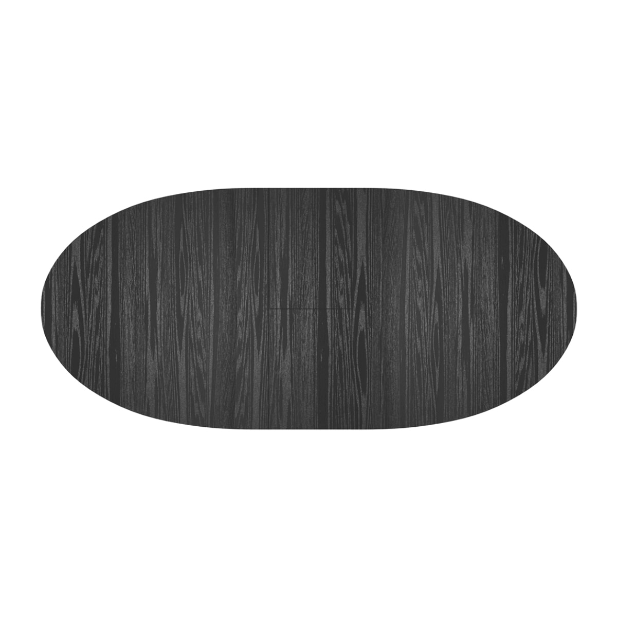 Table ovale 6/8 personnes extensible en bois noir 170/200 cm - Eddy