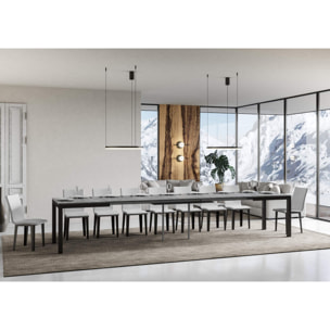 Mesa extensible 90x180/440 cm Everyday Evolution Cemento estructura Antracita