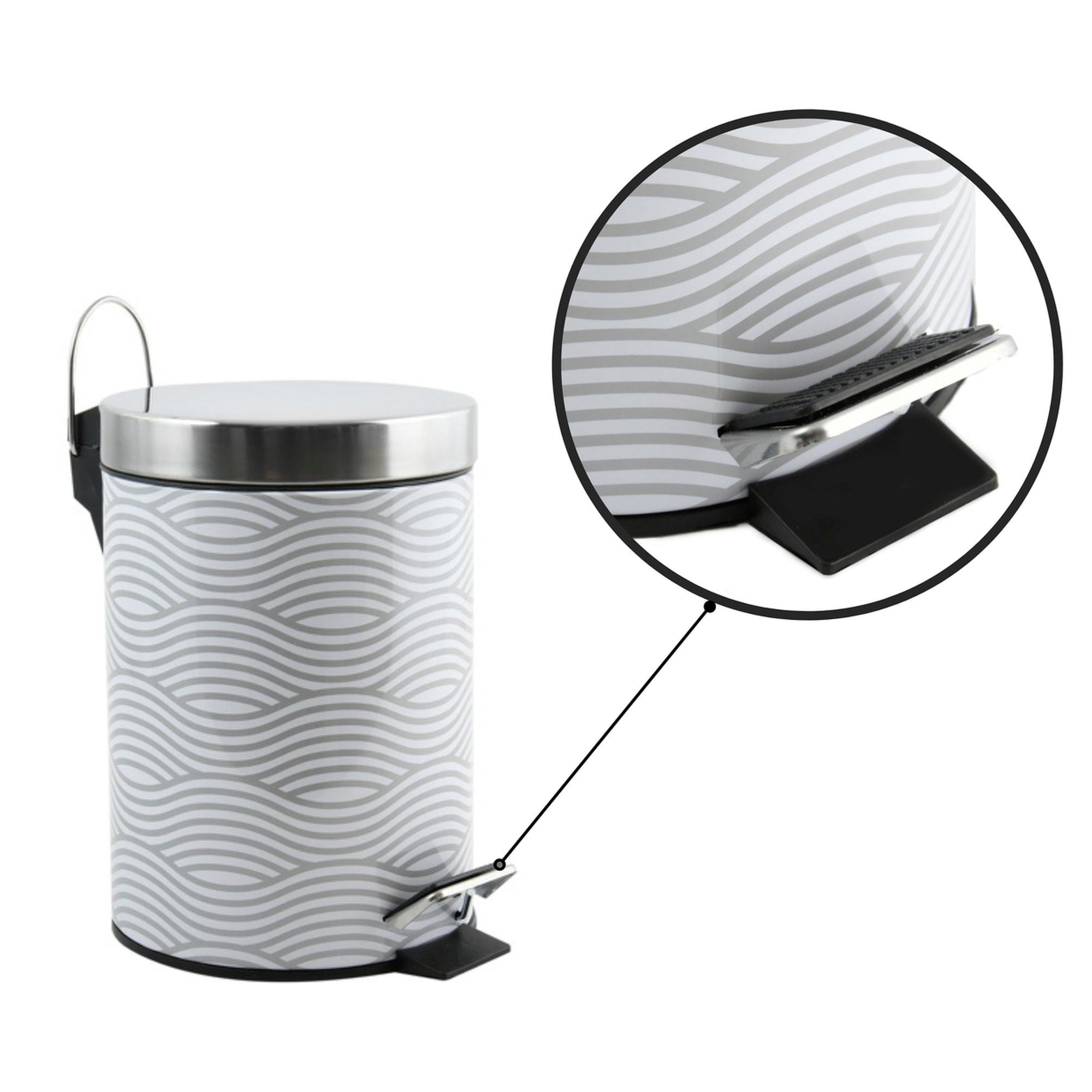 BASURA METAL 3L WAVE GRIS
