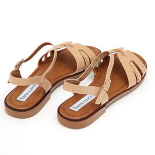 Sandali bassi in simil pelle