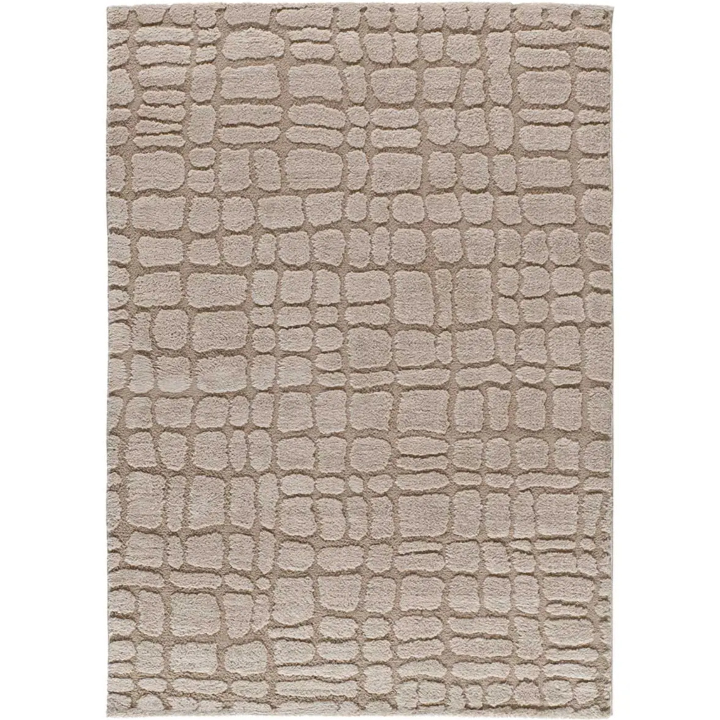 JUNO Alfombra geométrica con relieve piedra, varias medidas disponibles.