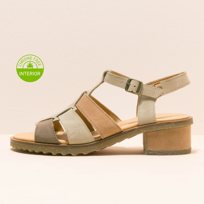 Sandalias con tacón N5800 LUX SUEDE MULTI PIEDRA / SABAL color Multi piedra