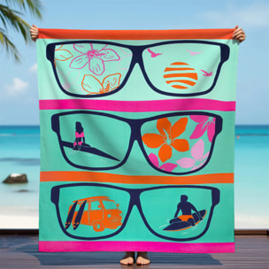 Serviette de plage microfibre - Manilva - 140x170cm - 220g/m²