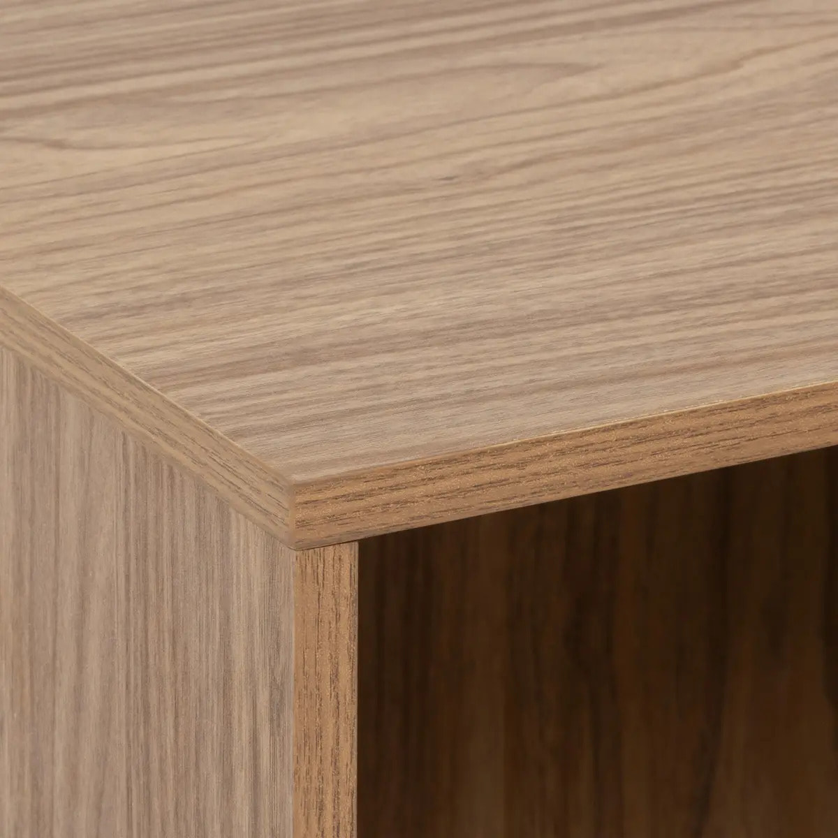 Etagère 2 cases 1 porte Mix'N'Match bois et motif rayé