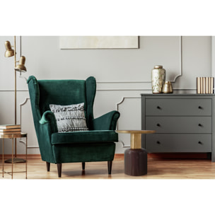 Tavolino Art Deco 825 in metallo lilla scuro e oro
