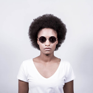 Gafas de sol OCEAN CIRCLE - Dorado brillante / Gris degradado