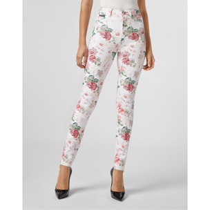 PHILIPP PLEIN Super High Waist Jegging Flowers