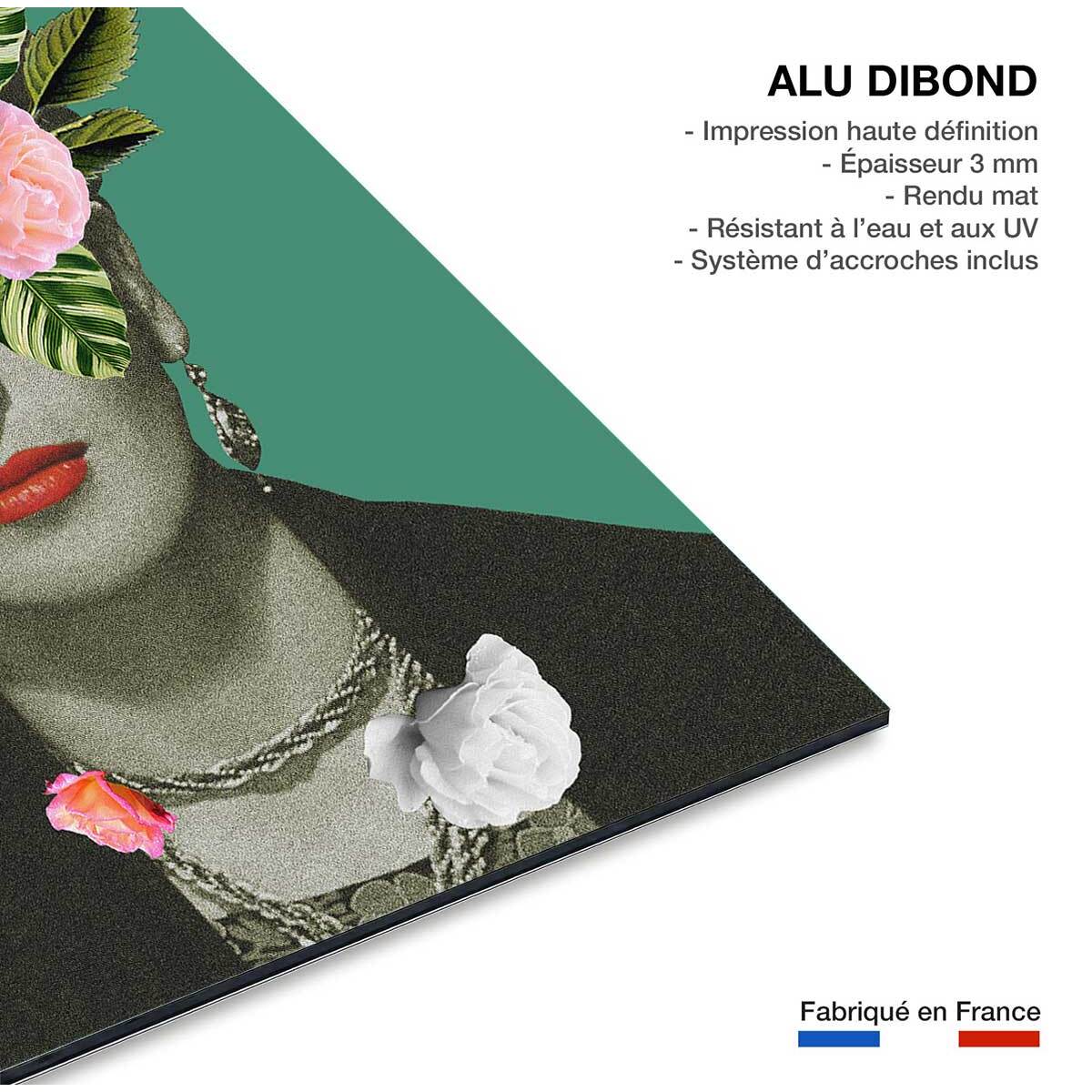 Tableau de fleurs frida fleurie  Tableau alu Dibond