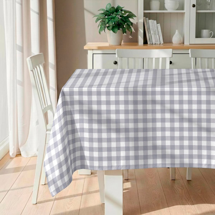 Nappe anti-taches Alcazar Gris - 100% coton -