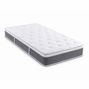 Materasso Singolo A Molle 120/M2 H3 Medio Rigido Topper Integrato Supporto Ergonomico Traspirante Comfort Elevato Riposo Ottimale 80 x 190 x 27 Cm