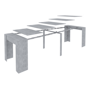 Tavolo Consolle Allungabile Oslo Fino A 2.37 Metri Tavolo 10 Posti Salvaspazio Design Moderno Consolle per Casa Ufficio 78 x 51 x 90 cm Grigio Cemento