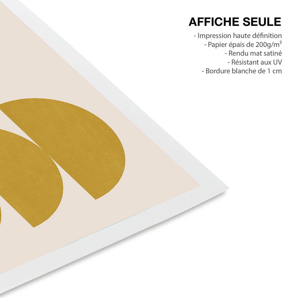 Affiche art geometrique Sphère en miroir Affiche seule