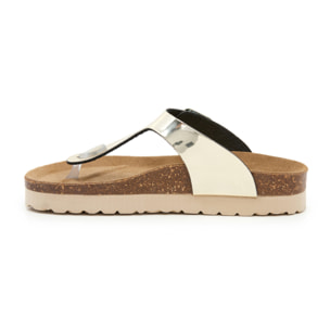 SANDALO CON ZEPPA BILLOWY DORATO