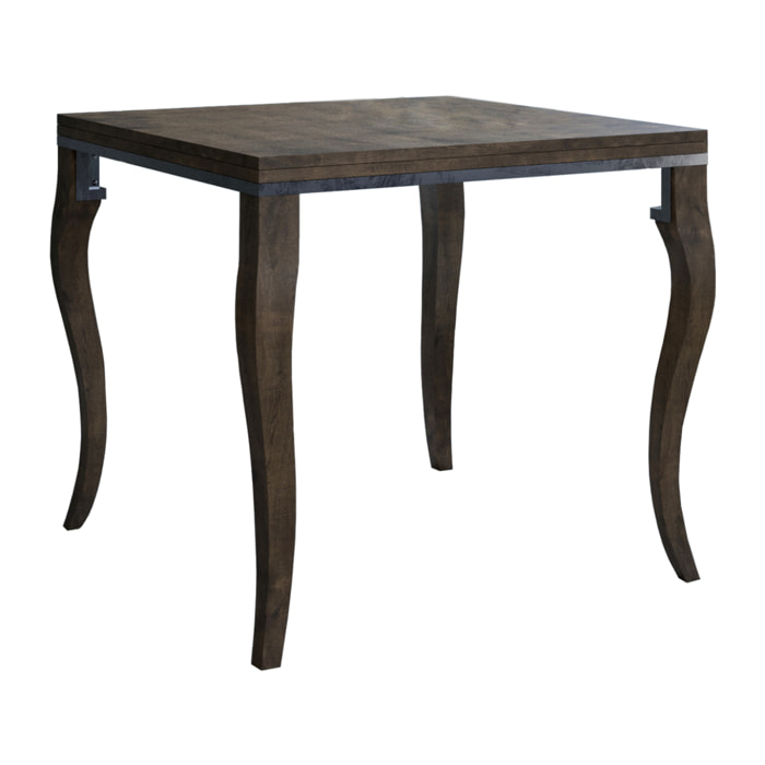 Tavolo apribile 90x90/180 cm Olanda Libra Noce telaio Grigio
