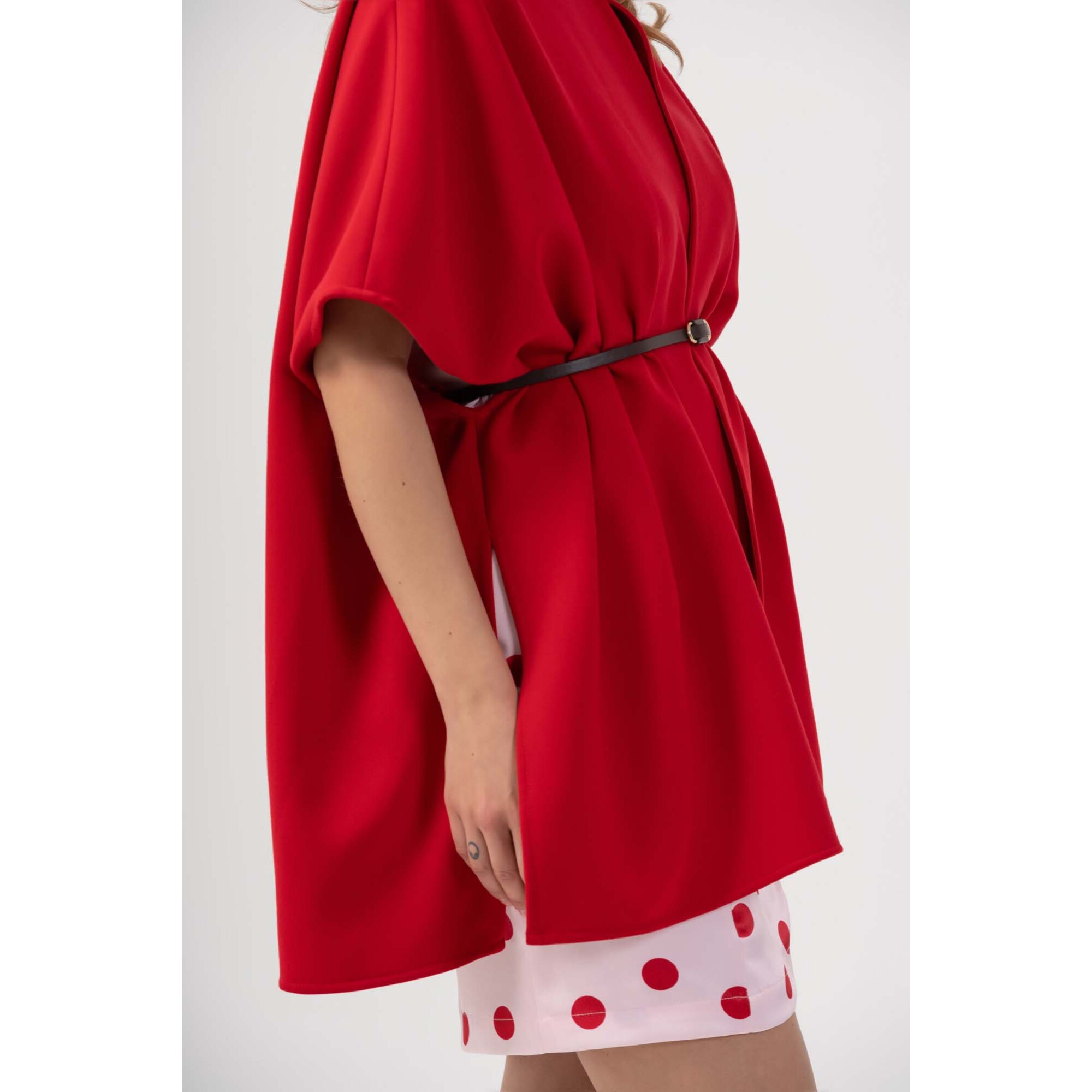 Kocca - Blusa a mantella Donna, Pois, Scollo a v