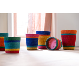 J-Line bougie parfumée Panier - Woody Aurora - mix - medium - 2 pcs - 55H