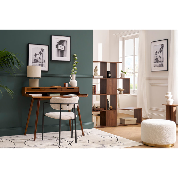 Bibliothèque séparateur design finition bois noyer L139 cm COMO