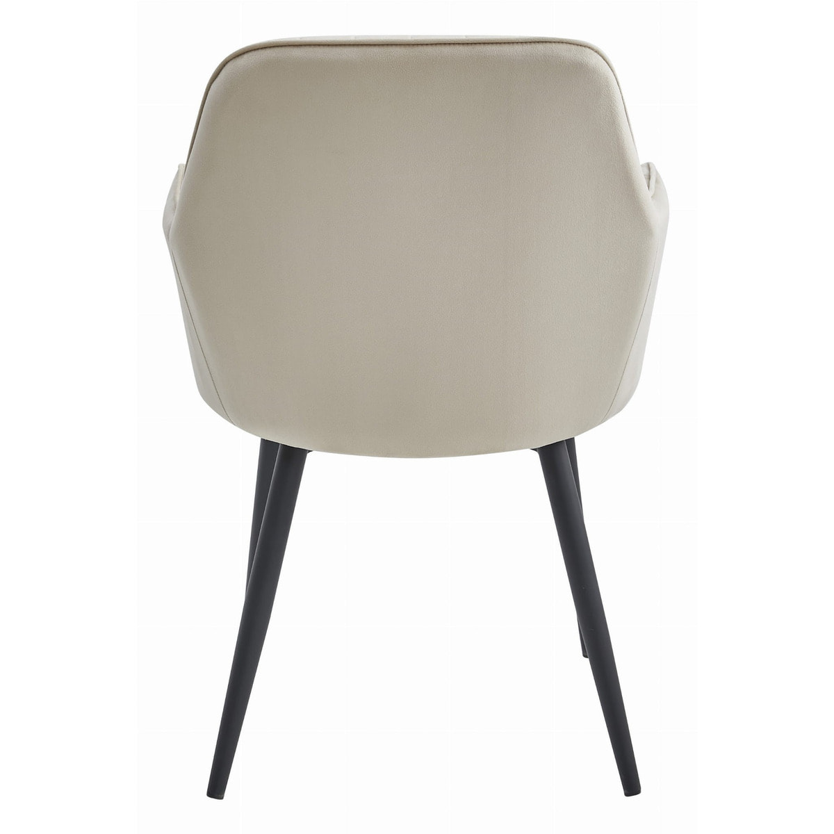 Set di 2 sedie LUGO in velluto beige con gambe nere