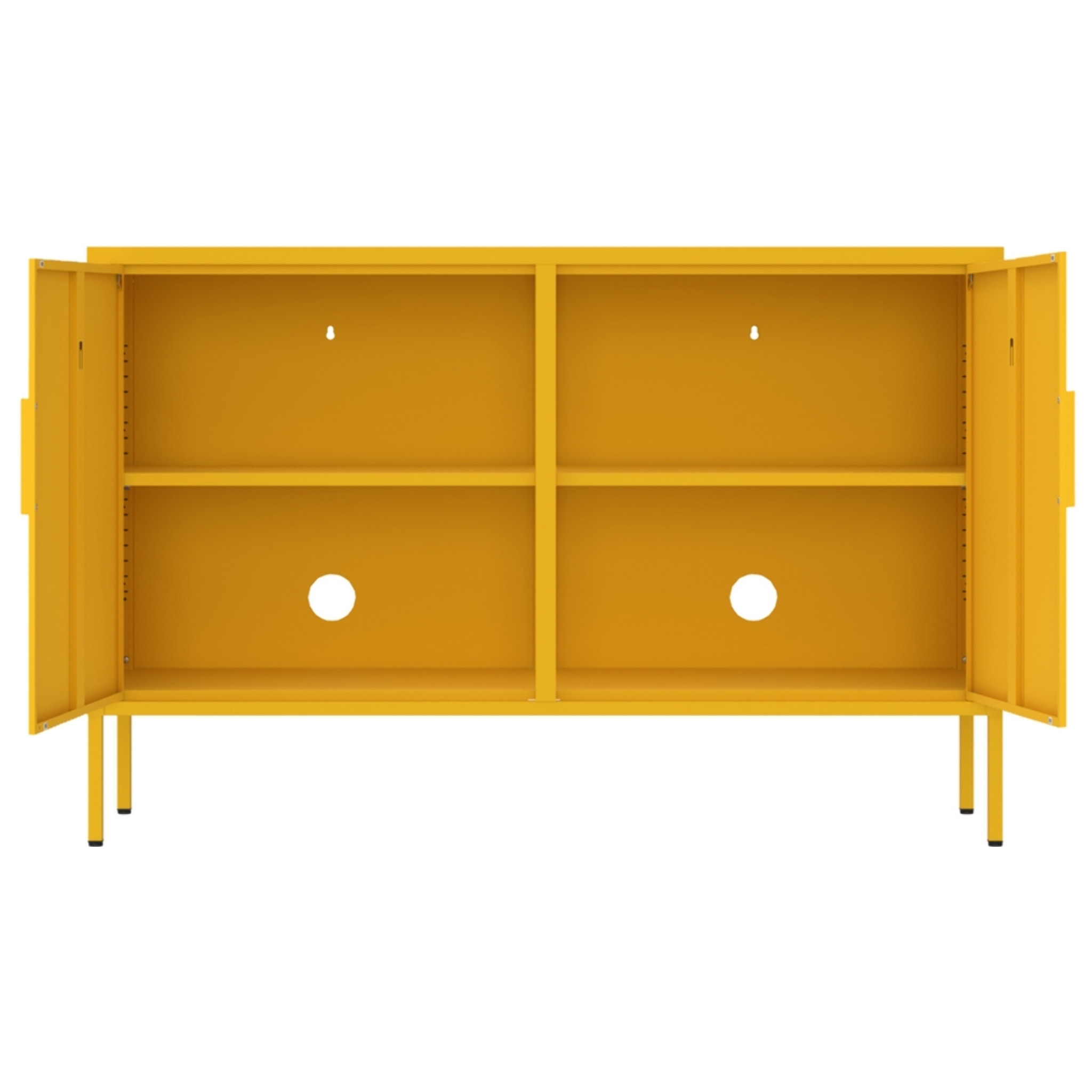 Credenza in metallo 2 ante 100x40x72cm senape - Pop