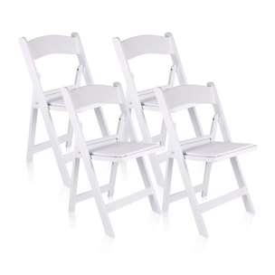 Pack 4 sillas plegables Pleggo Blanco