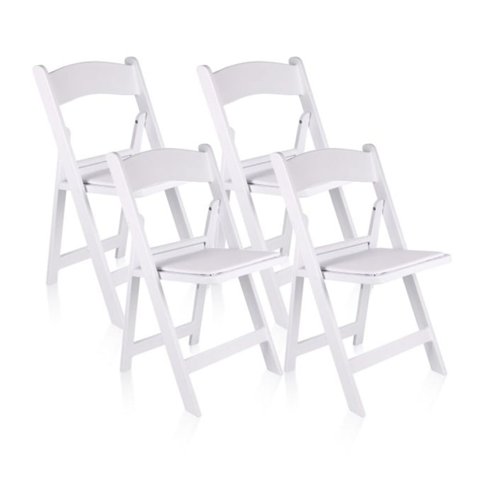Pack 4 sillas plegables Pleggo Blanco