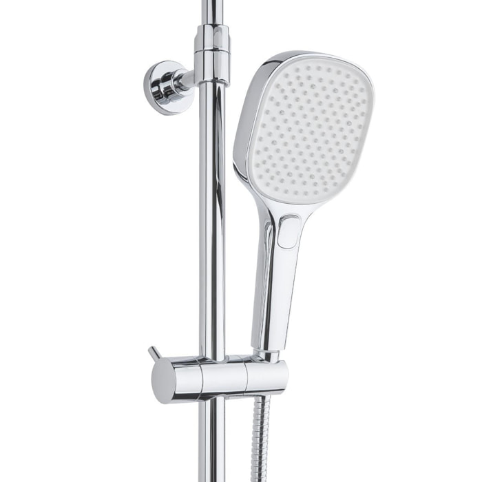 Ensemble de douche mural 3 jets avec mitigeur thermostatique, chrome (SATSSTZ)