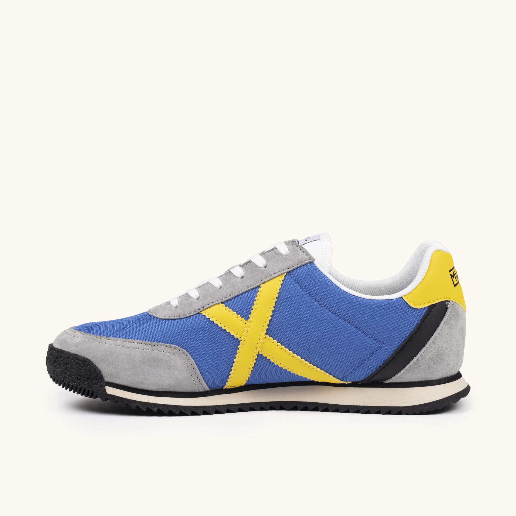 Zapatilla de Inspiración Retro años 70 en Azul y Gris MUNICH RIBER 12