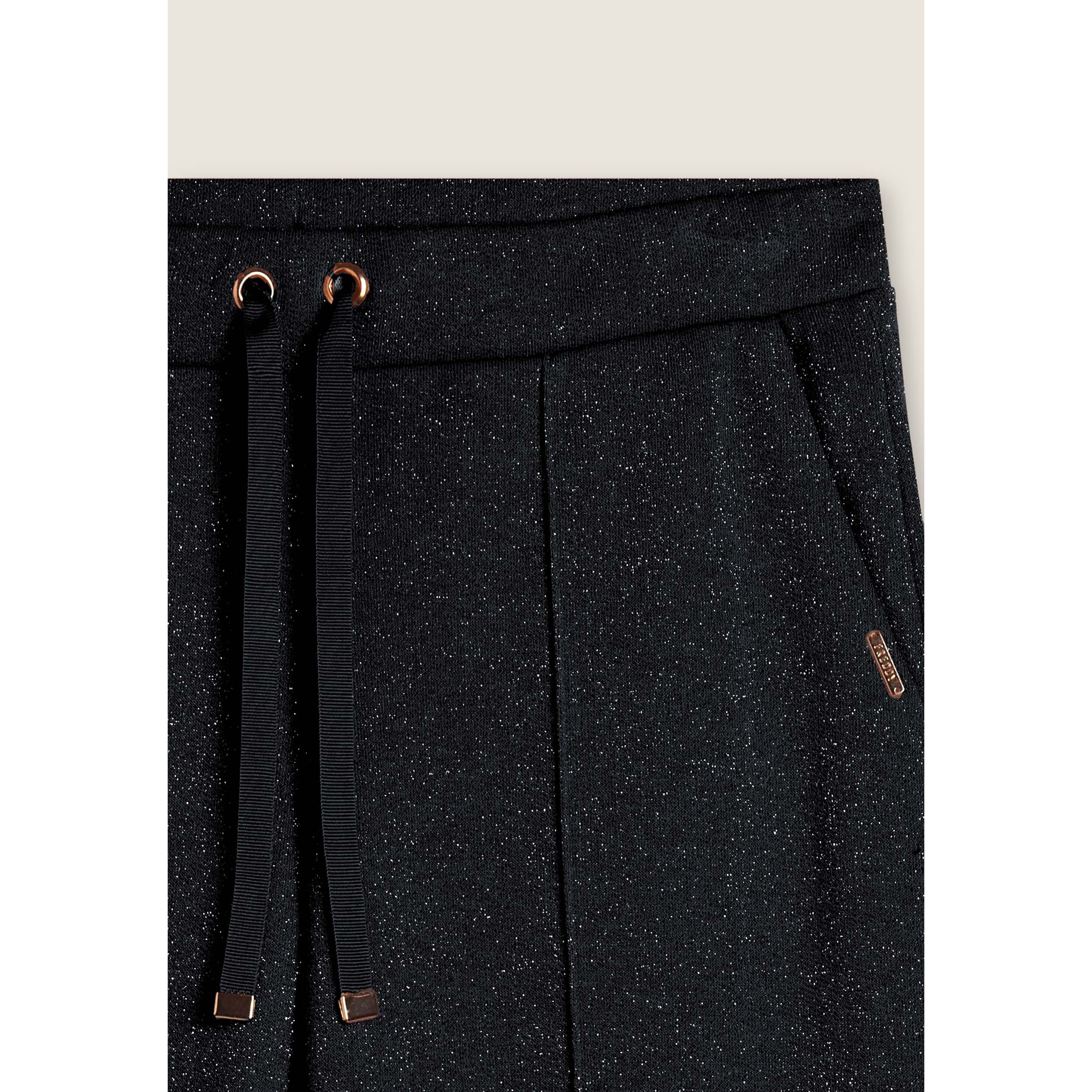 Pantaloni donna wide leg mélange lurex