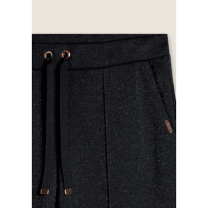 Pantaloni donna wide leg mélange lurex