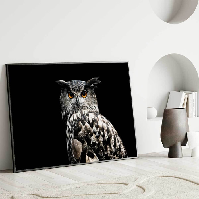 Affiche encadrée canard graphique Affiche + cadre en métal - Noir