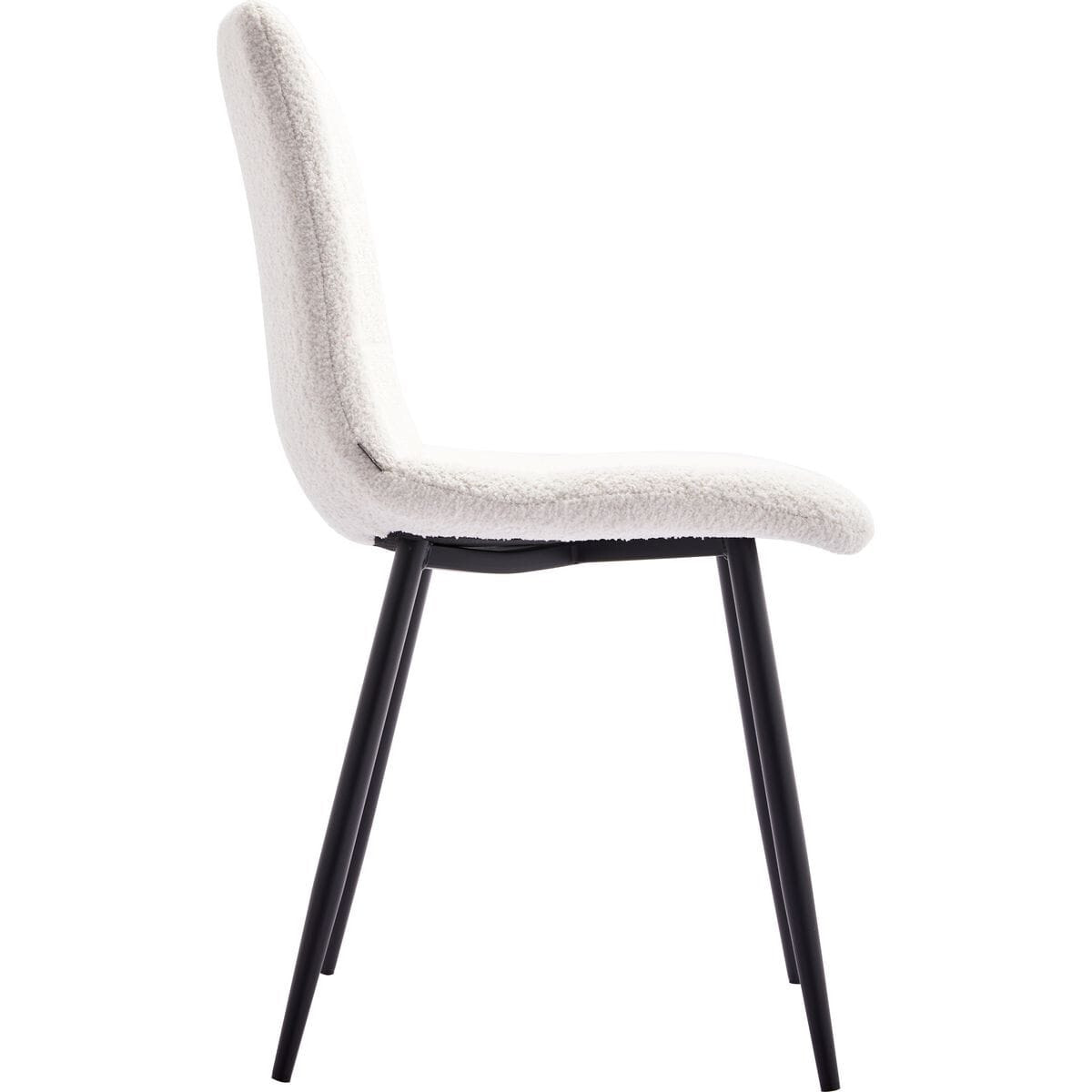 Lot de 2 chaises en tissu bouclette - IGGY