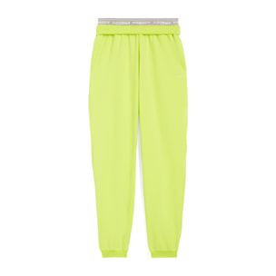 Pantaloni joggers in jersey con elastico logato scopribile