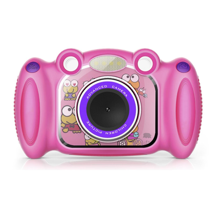 Cámara HD de 8 megapíxels para niños, con juegos, filtros y marcos creativos. Incluye micro SD de 32GB clase 10 Kingston