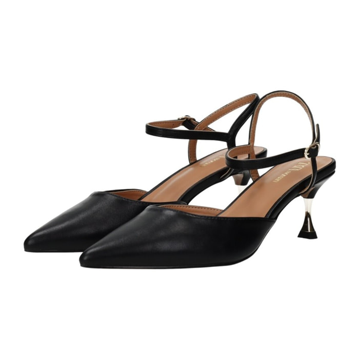 Décolleté sling back Donna Tata Italia Nero